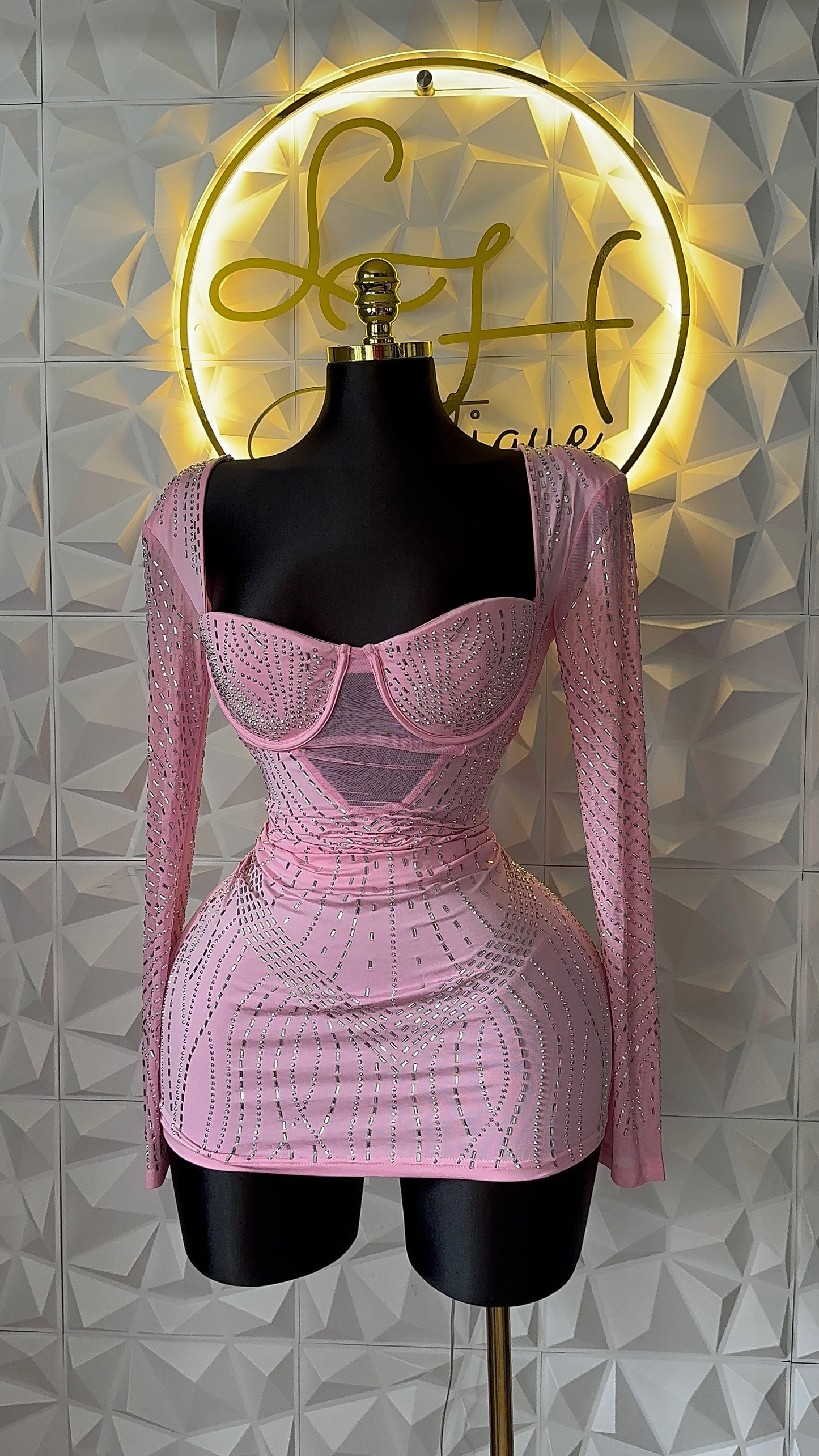 Vestido Pink bling