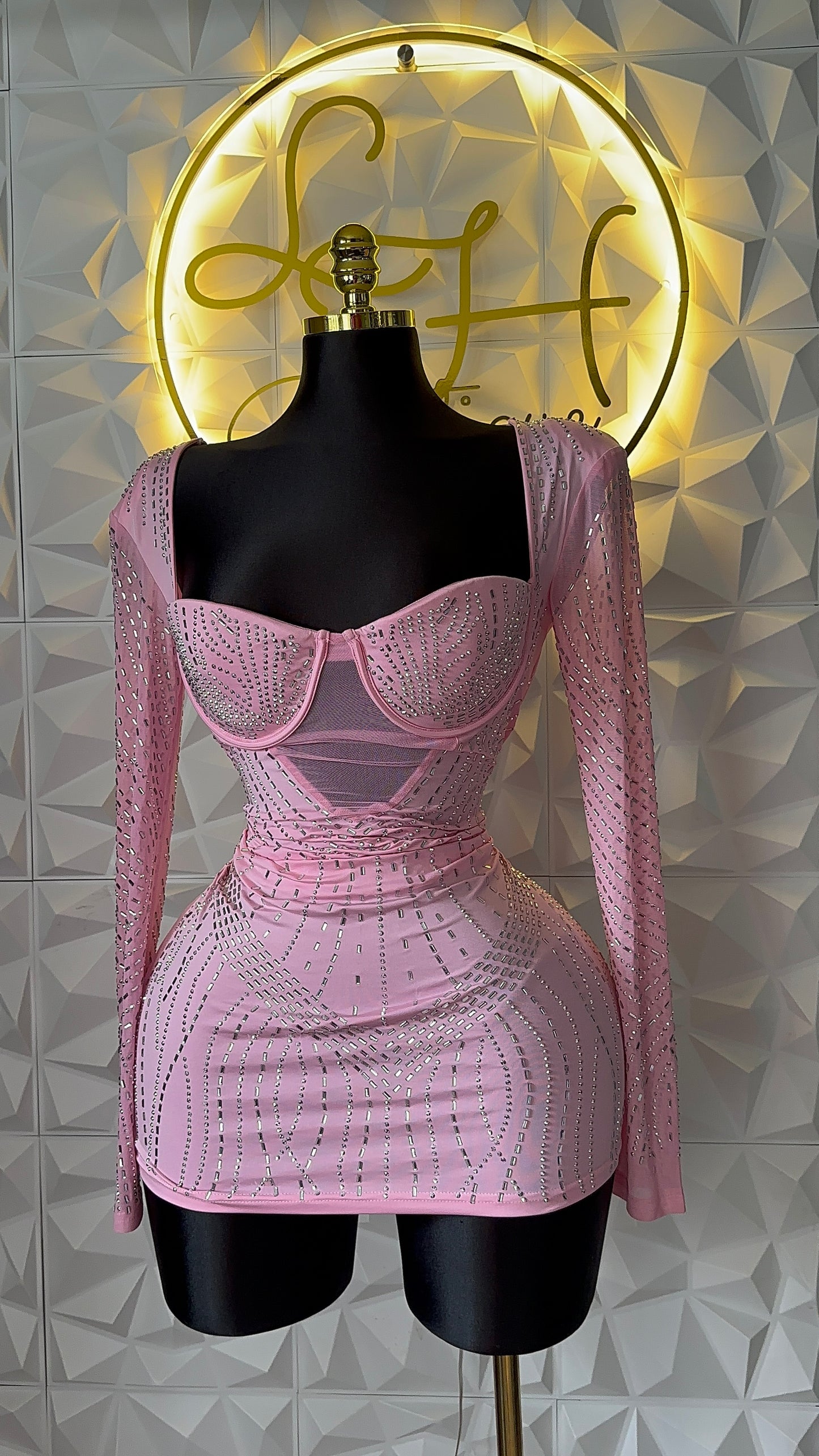 Vestido Pink bling