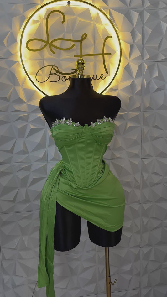 Vestido corset limón